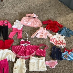 American Girl Doll Clothing Set - Pink, Red, White, Blue